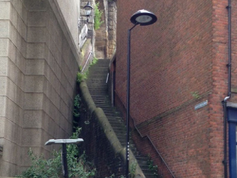 Newcastle Old and New - Dog Leap Stairs